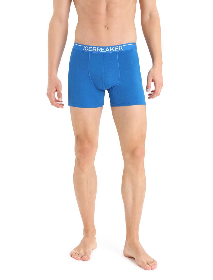 Bielizny Icebreaker Merino Anatomica Boxers Męskie Niebieskie | PL 1636KORI